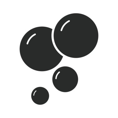 Hava kabarcık ikonu vektör tasarımı çizimi beyaz arkaplanda izole edildi