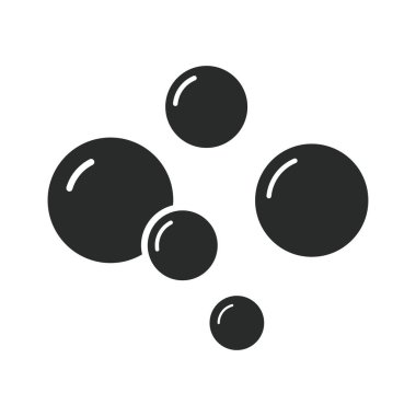 Hava kabarcık ikonu vektör tasarımı çizimi beyaz arkaplanda izole edildi