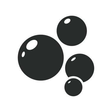 Hava kabarcık ikonu vektör tasarımı çizimi beyaz arkaplanda izole edildi