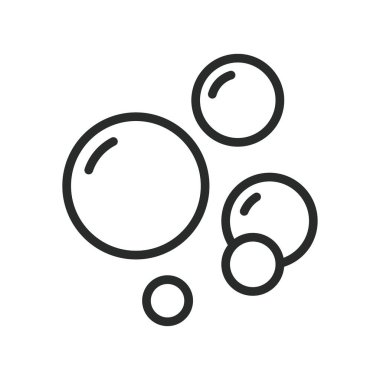 Hava kabarcık ikonu vektör tasarımı çizimi beyaz arkaplanda izole edildi