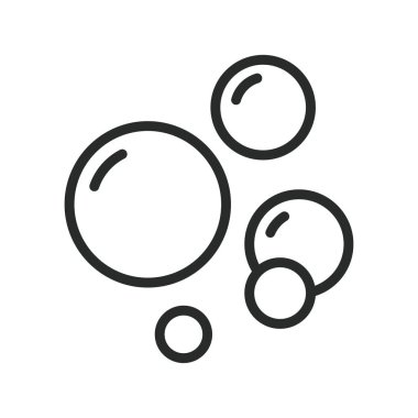 Hava kabarcık ikonu vektör tasarımı çizimi beyaz arkaplanda izole edildi