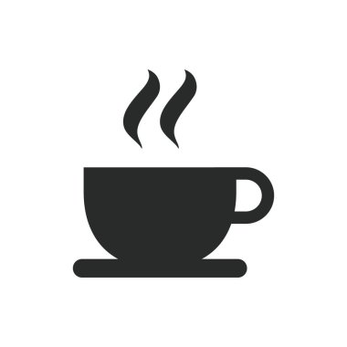 Kahve fincanı ikonu vektör tasarımı illüstrasyon kafe konsepti işi