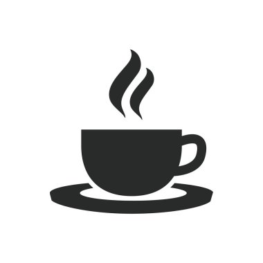 Kahve fincanı ikonu vektör tasarımı illüstrasyon kafe konsepti işi