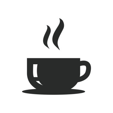 Kahve fincanı ikonu vektör tasarımı illüstrasyon kafe konsepti işi