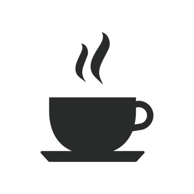 Kahve fincanı ikonu vektör tasarımı illüstrasyon kafe konsepti işi