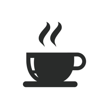 Kahve fincanı ikonu vektör tasarımı illüstrasyon kafe konsepti işi
