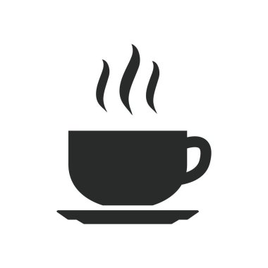 Kahve fincanı ikonu vektör tasarımı illüstrasyon kafe konsepti işi