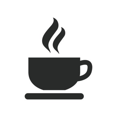 Kahve fincanı ikonu vektör tasarımı illüstrasyon kafe konsepti işi