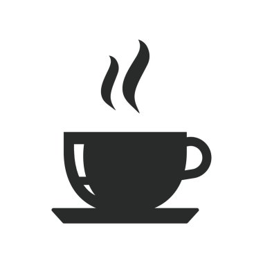 Kahve fincanı ikonu vektör tasarımı illüstrasyon kafe konsepti işi