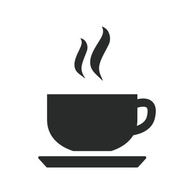 Kahve fincanı ikonu vektör tasarımı illüstrasyon kafe konsepti işi