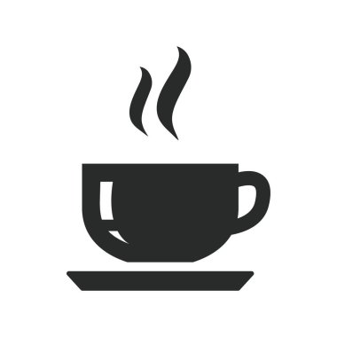 Kahve fincanı ikonu vektör tasarımı illüstrasyon kafe konsepti işi