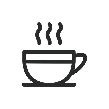 Kahve fincanı ikonu vektör tasarımı illüstrasyon kafe konsepti işi