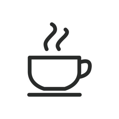 Kahve fincanı ikonu vektör tasarımı illüstrasyon kafe konsepti işi