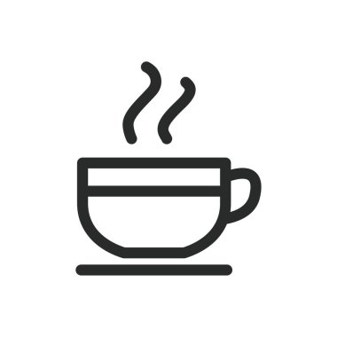Kahve fincanı ikonu vektör tasarımı illüstrasyon kafe konsepti işi