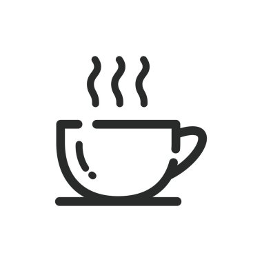 Kahve fincanı ikonu vektör tasarımı illüstrasyon kafe konsepti işi
