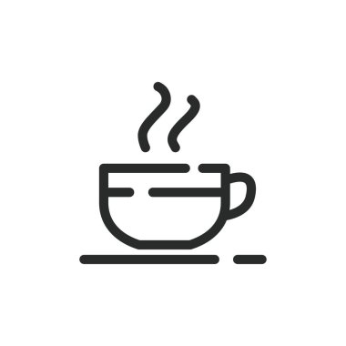Kahve fincanı ikonu vektör tasarımı illüstrasyon kafe konsepti işi
