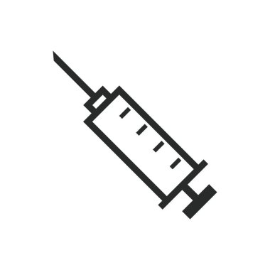 Enjeksiyon ikonu vektör tasarımı illüstrasyon tıbbi konsepti