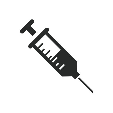 Enjeksiyon ikonu vektör tasarımı illüstrasyon tıbbi konsepti