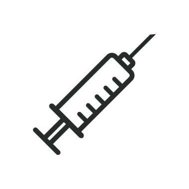 Enjeksiyon ikonu vektör tasarımı illüstrasyon tıbbi konsepti