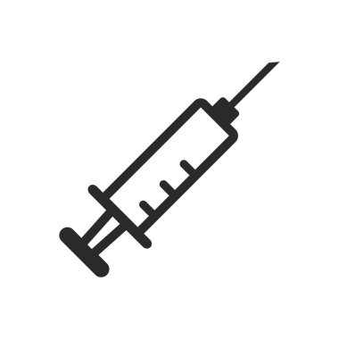Enjeksiyon ikonu vektör tasarımı illüstrasyon tıbbi konsepti