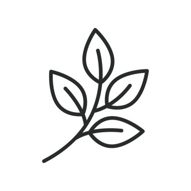 Yaprak ikonu vektör tasarımı illüstrasyon doğa sembolü