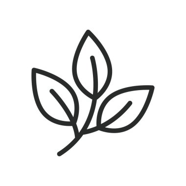 Yaprak ikonu vektör tasarımı illüstrasyon doğa sembolü