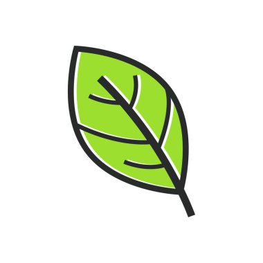 Yaprak ikonu vektör tasarımı illüstrasyon doğa sembolü