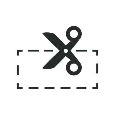 makas simgesi vektör tasarımı illüstrasyon kesim sembolü