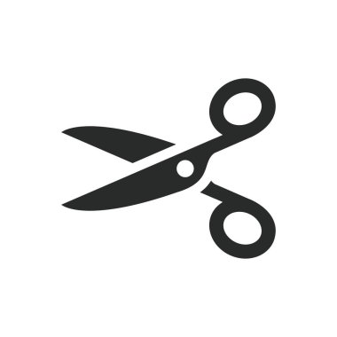 makas simgesi vektör tasarımı illüstrasyon kesim sembolü