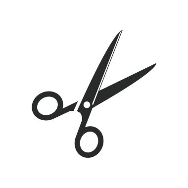 makas simgesi vektör tasarımı illüstrasyon kesim sembolü