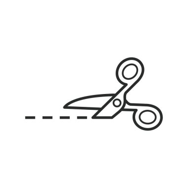 makas simgesi vektör tasarımı illüstrasyon kesim sembolü