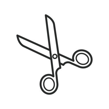 makas simgesi vektör tasarımı illüstrasyon kesim sembolü