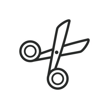 makas simgesi vektör tasarımı illüstrasyon kesim sembolü