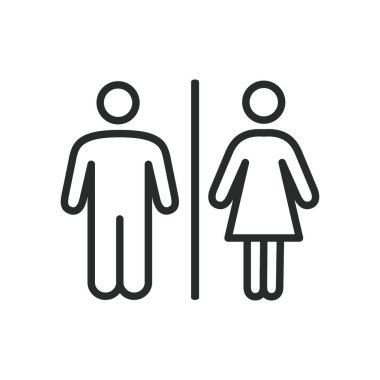 Tuvalet sembolü tasarımı illüstrasyon tuvalet işareti