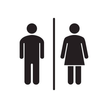 Tuvalet sembolü tasarımı illüstrasyon tuvalet işareti