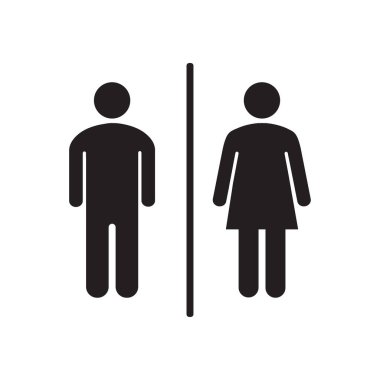 Tuvalet sembolü tasarımı illüstrasyon tuvalet işareti