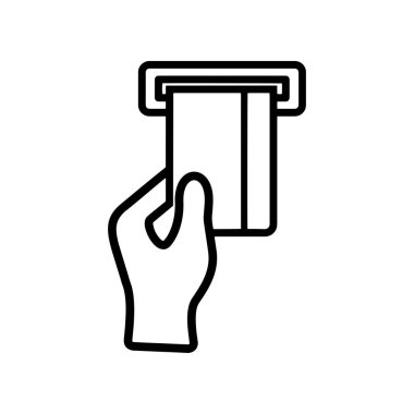 kart ekle, atm simge vektör tasarımı resimleme iş konsepti