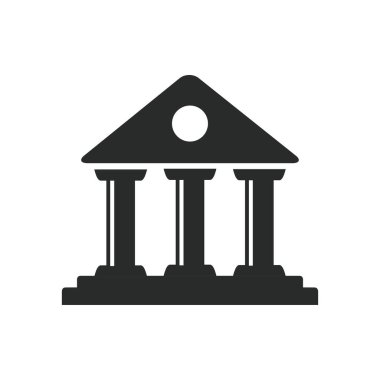 Banka simgesi vektör tasarımı illüstrasyon bankacılık kavramı
