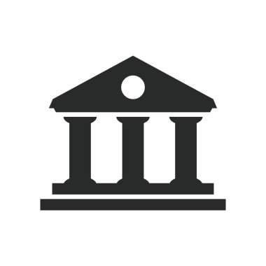 Banka simgesi vektör tasarımı illüstrasyon bankacılık kavramı