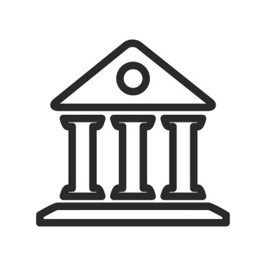 Banka simgesi vektör tasarımı illüstrasyon bankacılık kavramı