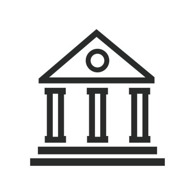 Banka simgesi vektör tasarımı illüstrasyon bankacılık kavramı