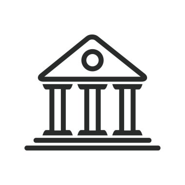 Banka simgesi vektör tasarımı illüstrasyon bankacılık kavramı