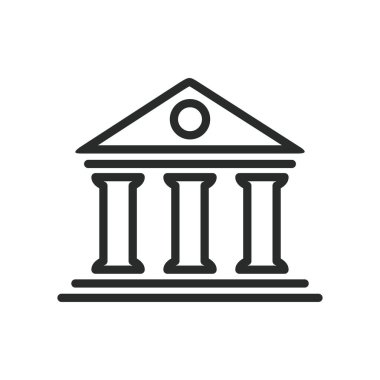 Banka simgesi vektör tasarımı illüstrasyon bankacılık kavramı