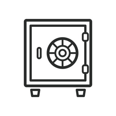 Güvenlik kutusu güvenli ikon vektör tasarımı illüstrasyon güvenli kavramı