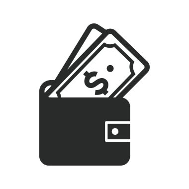 cüzdan simgesi vektör tasarımı para tasarrufu illüstrasyonu kavramı