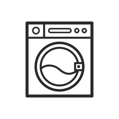 çamaşır makinesi ikon vektör tasarımı çizimi