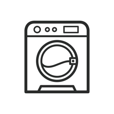 çamaşır makinesi ikon vektör tasarımı çizimi