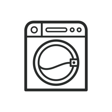 çamaşır makinesi ikon vektör tasarımı çizimi