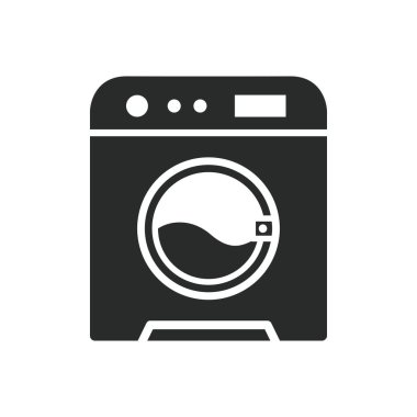 çamaşır makinesi ikon vektör tasarımı çizimi