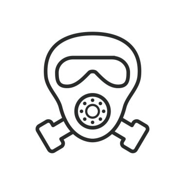 gaz maskesi ikon vektör tasarımı illüstrasyon koruyucu kavramı